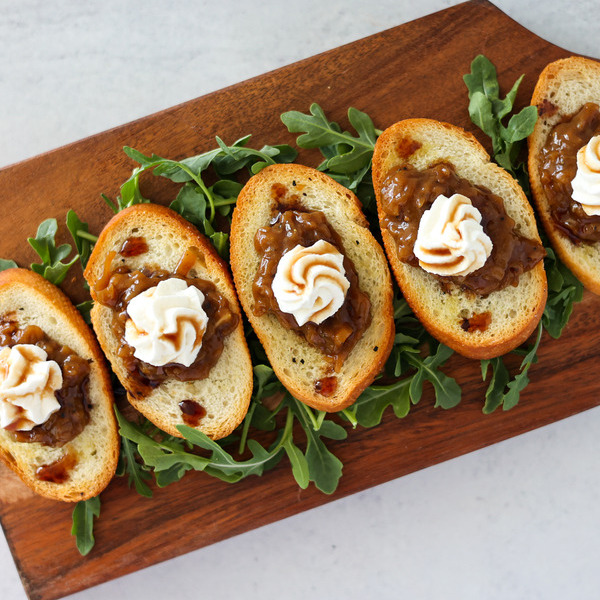 Marsala Shallot Jam Crostini