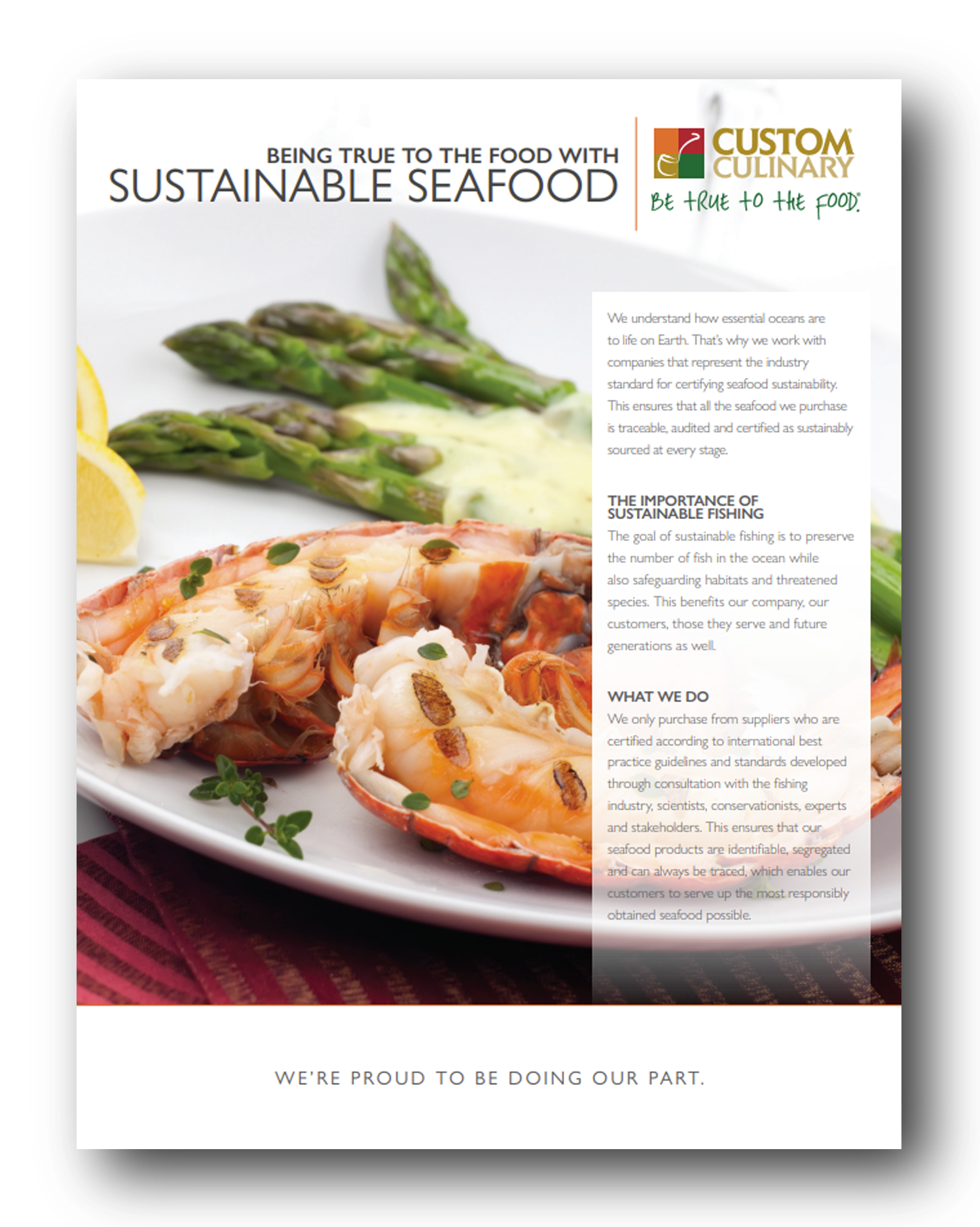 sustainable seafood brochure cover